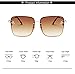 CdyBox Oversized Sunglasses Women Gradient Square Bee Sun Glasses for Lady Fashion Gifts (C1)