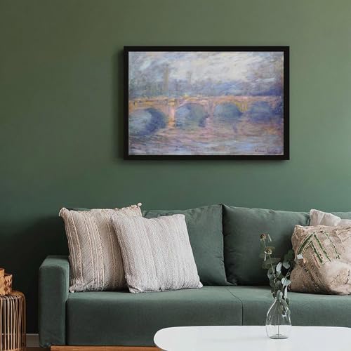 Impression sur toile Monet Waterloo Bridge reproduction d'art haute définition