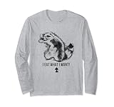 Disney Pixar The Incredibles 2 Faded Raccoon Eat What I Want Long Sleeve T-Shirt