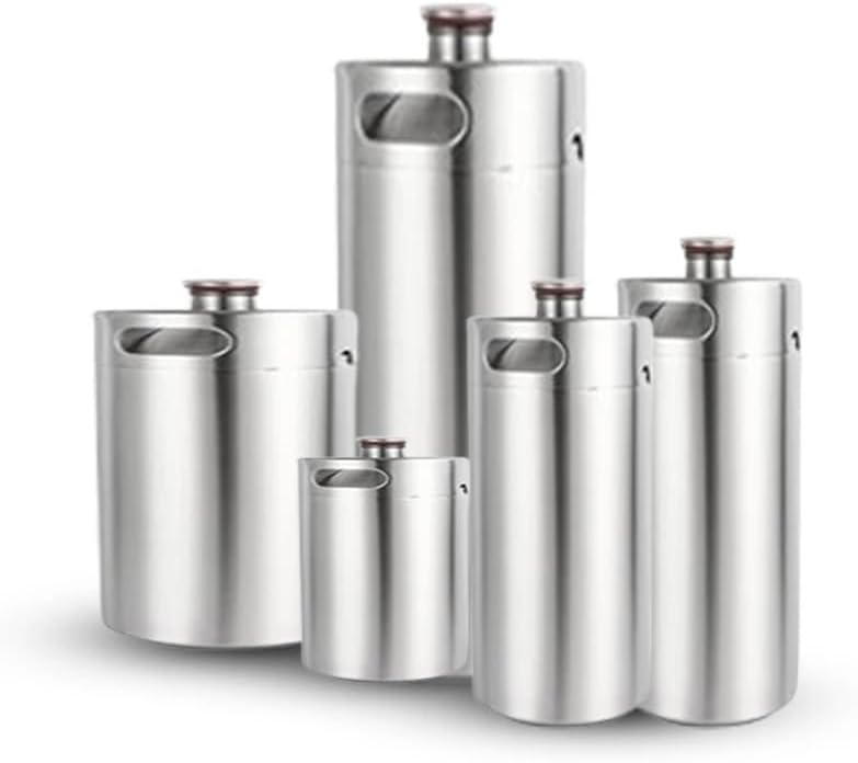 Beer Keg Growler, 2L/3.6L/4L/5L Craft Beer Barrel Mini Casks,Portable Beer Carbonated Dispensing Container for BBQ/Brewing Party(3.6L)