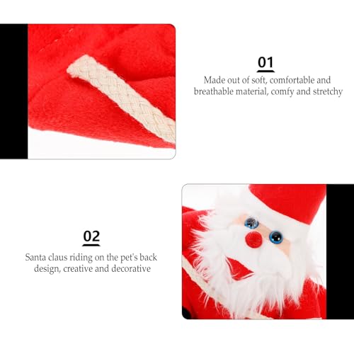 Disfraz Santa para Perro Talla M Rojo miniatura 6
