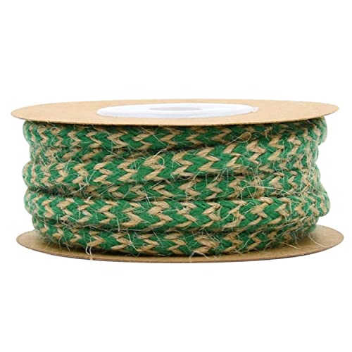 5mm Jute Rope, 5/10 Yards Braided Garden String Jute Twine Burlap Braided Hemp Rope String Hessian Ribbon Rope for DIY Crafts, Gardening, Gift Wraping and Wedding Party Decoration