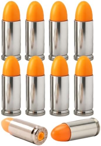 ST Action Pro 9mm Snap Caps - 10-Pack Inert Dummy Rounds for Dry Fire, Reloading & Malfunction Drills, Nickel Casing, Orange UV Insert, Veteran-Owned, Assembled in USA