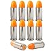 S.T. Action Pro Inert Safety Trainer Cartridge Dummy Ammunition Ammo Shell Rounds with Nickel Case - Pack of 10 (Orange, 9mm)
