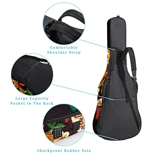 Housse imperméable pour guitare acoustique avec double bandoulière et poche Motif girafe, Multicolore 03., 42.9×16.9×4.7… - Les Beatles, Paul McCartney, John Lennon, RIngo Starr, George Harrison Housse imperméable pour guitare acoustique avec double bandoulière et poche Motif girafe, Multicolore 03., 42.9x16.9x4.7… – Image 4