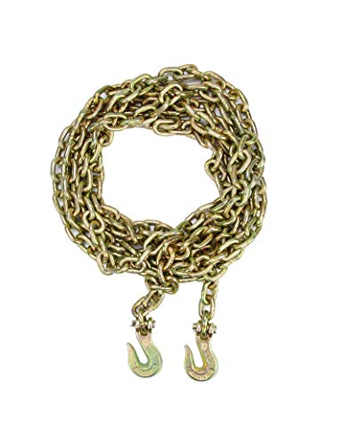 4 Pack 3/8" X 20' G70 Welded Steel Tow Chain Binder Tie Down Binder Chain Flatbed Truck Trailer Chain 6600 Lbs Working Load Limit #TOP5