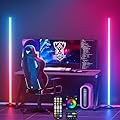 Uocub Corner Floor Lamp, 2 Pack RGB Corner Lamp with App/Remote/Button Control, Smart LED Floor Lamp with 16 Million DIY Colors & 68+ Scene, Music Sync for Living Room, Bedroom, Gaming Room