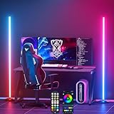 Uocub Corner Floor Lamp, 2 Pack RGB Corner Lamp with App/Remote/Button Control, Smart LED Floor Lamp with 16 Million DIY Colors & 68+ Scene, Music Sync for Living Room, Bedroom, Gaming Room