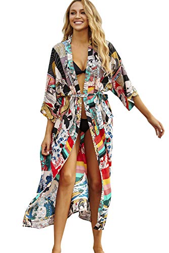 L&ieserram Strandkleid Damen Lang Strand Maxi Rock + Off Shoulder Oberteil Crop Top Sommerkleid Chiffon High Waist Bikini Cover Up Transparent Sommer Strand Bademode Outfit (Schwarz, Einheitsgröße)
