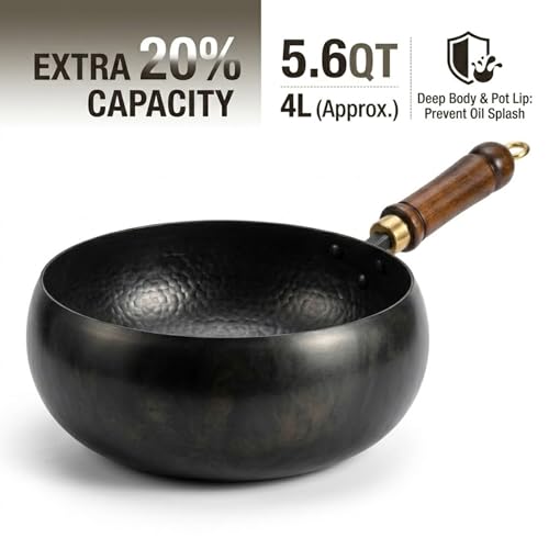 Wok japonés de hierro fundido con tapa 24cm miniatura 3