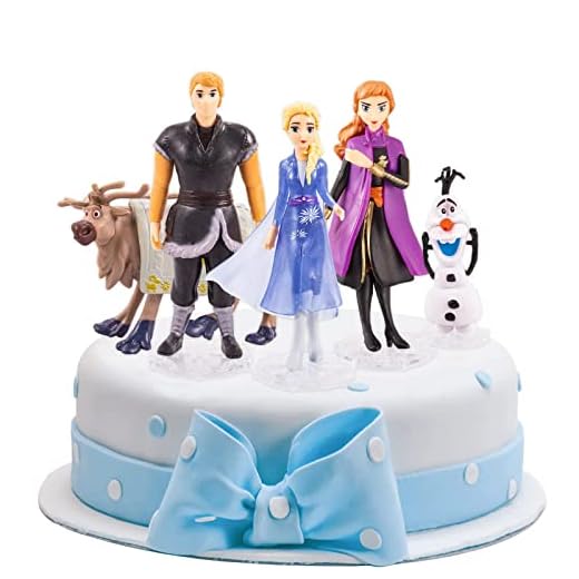Decoración de Tartas Figuras, 5 Piezas Elsa Anna Figuras Set Decoracion Cumpleaños para Pastel Adornos de Cupcakes Cake Topper Fiesta para Tartas Muñeco Tarta Comunion para Niño Infantiles