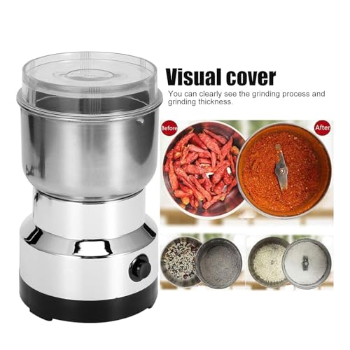 Image of Drumstone (𝐄𝐱𝐥𝐮𝐬𝐢𝐯𝐞 𝟐𝟎 𝐘𝐞𝐚𝐫𝐬 𝐰𝐚𝐫𝐫𝐚𝐧𝐭𝐲) Mini Mixer Grinder, Electric Stainless Steel Masala & Coffee Grinder - Compact Multifunctional Blender for Baby Food, Chutneys & Spices