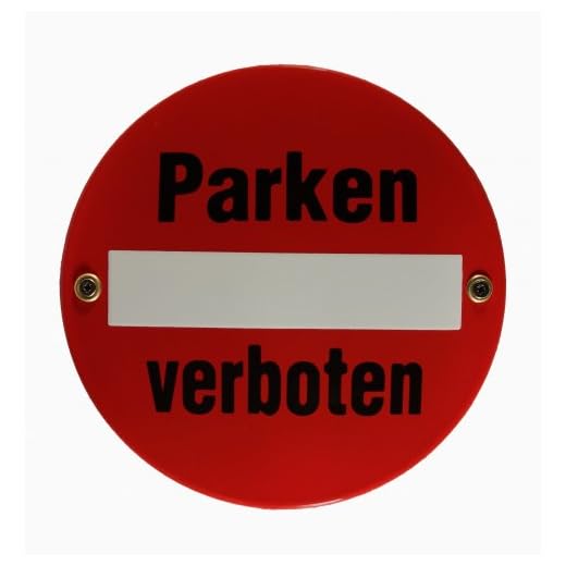 BBV emalj skylt parkering förbjuden parkeringsskylt 15 cm parkeringsplats vädertålig och ljusäkta emaljskylt