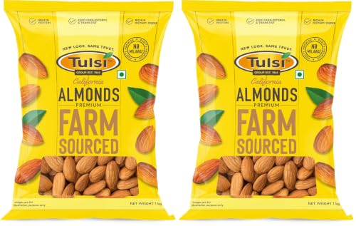 Image of Tulsi California Almonds Premium 1Kg | Whole Almond | Rich in Vitamins & Minerals | Rich in Fiber | Good for Health | Loaded with Antioxidants | Nuts & Dry Fruits| Premium Badam Giri | Healthy Nuts