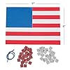Fun Express Mosaic Foam Flag Ornament Craft Kit Makes 12 - Bulk Crafts for Kids & Classroom Craft Supplies | Easy Patriotic Holiday Crafts for Veterans Day, Memorial Day & 4th of July Party Craft #1