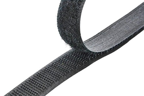 Bande Velcro/Crochet bande + bande velours noir (sans 20 mm/nähbar) Longueur au choix, 10 METER (2 x 5 m) Cover