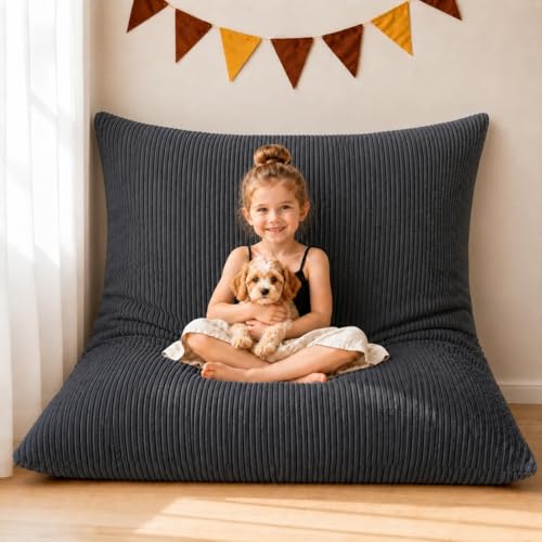 lihtsofty 3 in 1 Kids Bean Bag Chair Bed – Foldable Bean Bag to Lounger