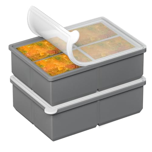 Bandeja de silicona para congelar sopa con tapa miniatura 1