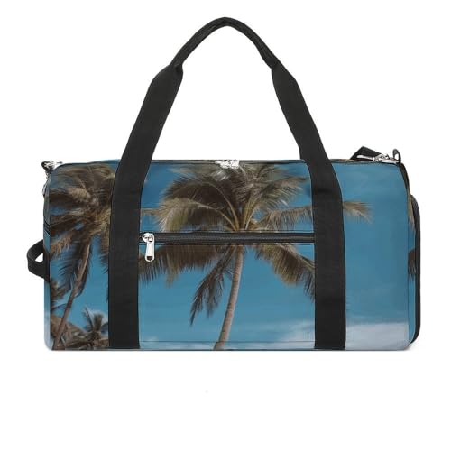 Sac de sport de voyage élégant et sac de gym imprimé cocotier haute finition