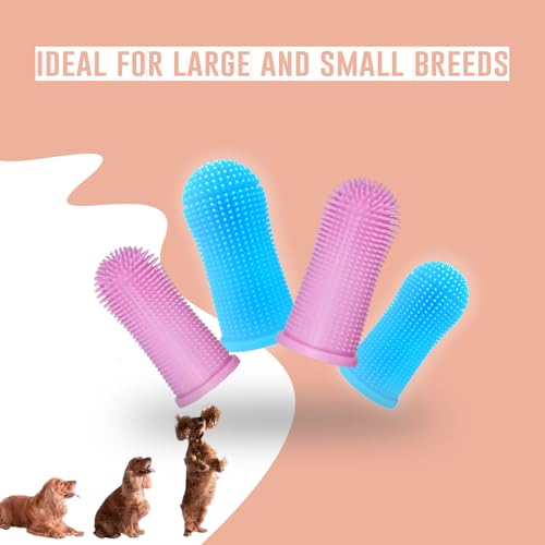 Image of Finger DogToothbrush for Dogs Oral Hygiene, Effective and Gentle Cleaning, Ideal for Dogs and Pets Whit of The Dog Tooth Brushing Kit