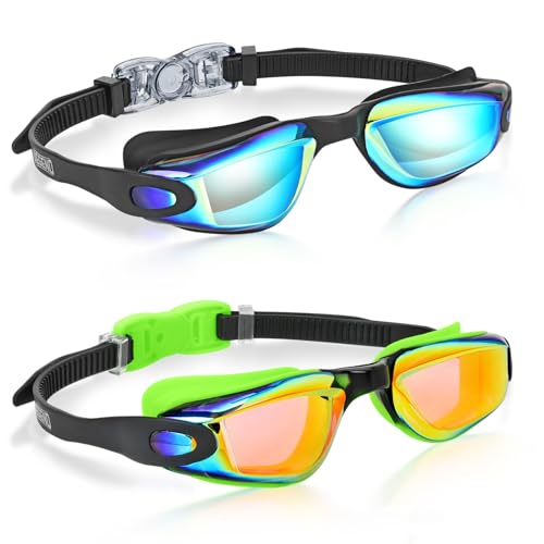 Aegend Swim Goggles for Kids Youth 3-14 Anti-Fog Anti-UV Comfort Fit Goggles for Swimming
