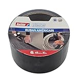Générique Rubans adhésifs en tissu noir 48mm x 10m Ruban toile américain ultra résistant noir, ruban adhésif de réparation d'étanchéité, black duty duct tape, gaffer