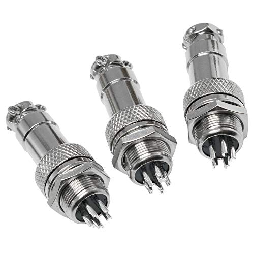 Conector de aviación DGZZI GX12-5 pack x5 12mm 5 pines metal miniatura 3