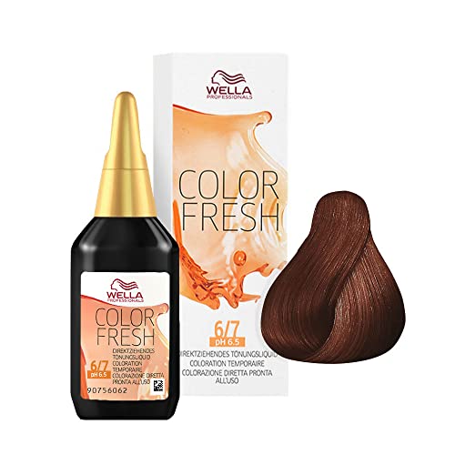 Wella Color Fresh Glanz-Tönung 6/ 7 dunkelblond braun, (1 x 75 ml)