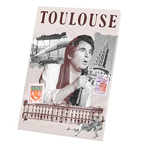 Toile imprimée Toulouse affiche d'art au design graphique raffiné