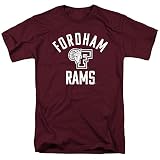 Fordham University Official Rams Logo Unisex Adult T Shirt,Maroon, X-Large