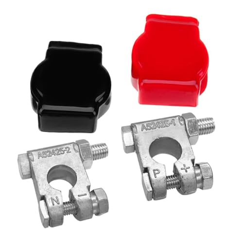 Mobestech Bootaccu-aansluitpaalset 1 Set Auto-bootaccu-aansluitpaalset Positieve En Negatieve Legering Voor Eenvoudige Installatie En Lange Levensduur