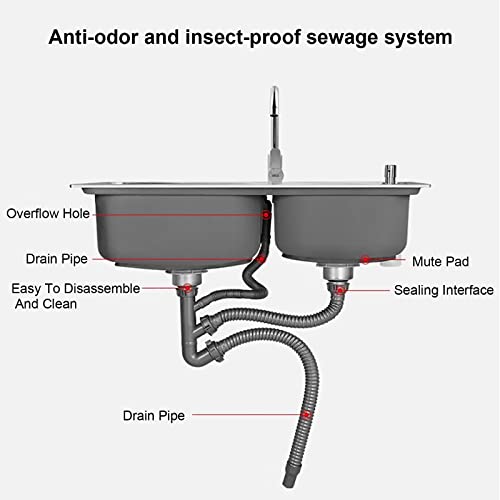 Kitchen Sink ，Outdoor Kitchen Sink，304 Stainless Steel Utility Sink，Bracket And Drain Kit For Laundry Room, Utility Room, Garage, Basement, Outdoor And Indoor，Small Motor Home Sink (Color : Single co