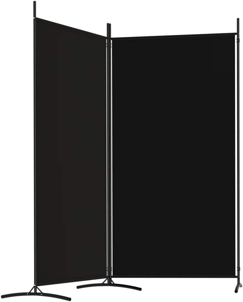 Diagram showing dimensions of the assembled room divider