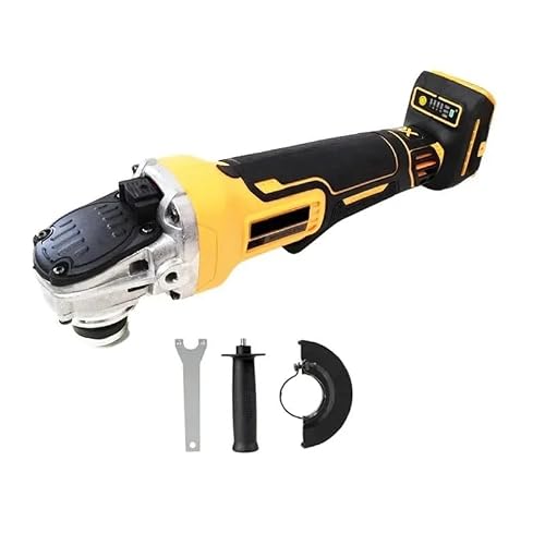 Ewsdsfs No Battery-100Mm 100/125Mm Brushless Angle Grinder Fit For 18V 20V Battery 4 Gears Cordless Grinding Machine Cutting Woodworking Tool(No Battery-100Mm)