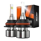 SEALIGHT 9007/HB5 Bulbs, 24000LM Super Bright 9007 Hi/Lo Beam Powersports Bulbs, 6000K Cool White Ledrive Fog Light Bulb with Cooling Fan, Plug-N-Play, IP68, Powersports Accessory Light, Pack of 2