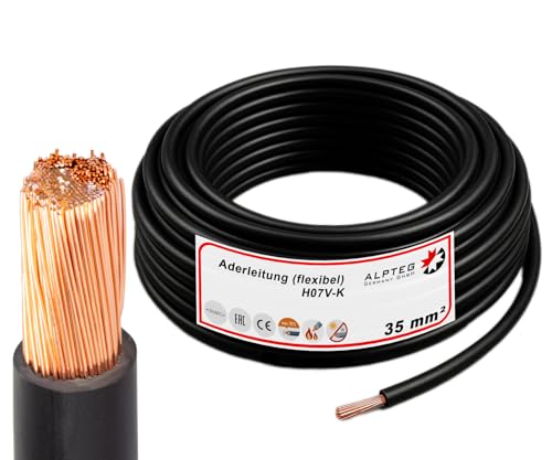 ALPTEG H07V-K Batteriekabel -Meterware 35 mm² Schwarz
