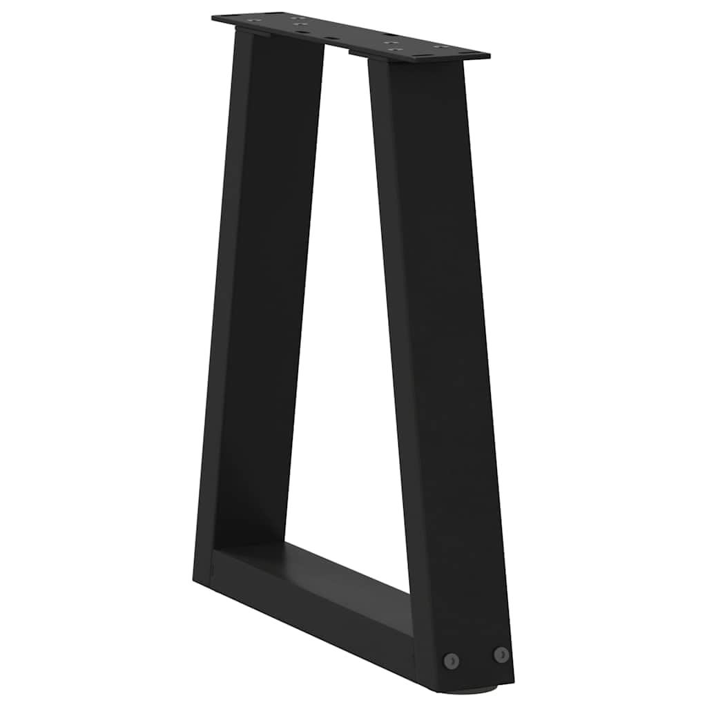 Gambe per tavolo da centro a V, 2 pezzi, nero, 28 x 42-43,3 cm, in acciaio