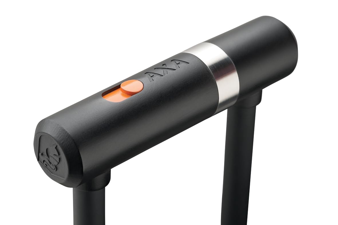 AXA Newton 150 Bügelschloss – Länge 15 cm – mit Schlaufenkabel – Kabellänge 100 cm – Sicherheitsstufe 8