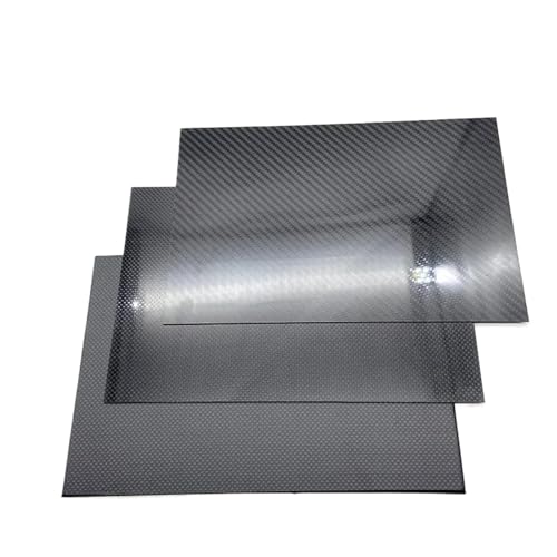 250x250mm 1mm 1.5mm 2mm 2.5mm 3mm 4mm 5mm Carbon Fiber Plate Panel Sheets High Composite Hardness Material for RC Airplane Parts 3k Carbon Fiber(200x300x1.5 Gloss Tw)