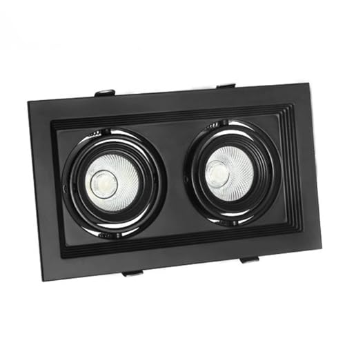 Jadssox Foco de Techo LED Cuadrado empotrable con rotación de 45°, Foco empotrable direccional para Techo Inclinado, lámpara de Acento para Sala de Estar, Dormitorio y Pasillo.