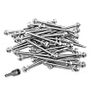 #12 x 2-1/2 Self Drilling Screws 410 Stainless Steel Hex Washer Head self Tapping Screws 50 pcs