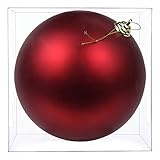 Briful 18CM Large Christmas Baubles, 7.1" Xmas Tree Decorations Red Christmas Bauble Decorations Matt Baubles Hanging Ornaments for Home Festival Decor Xmas Gifts