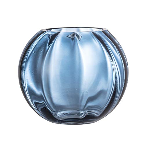 Bloomingville Vase, blau, Glas, 15cm