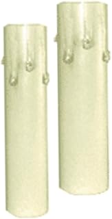 Upgradelights 4 Inch Ivory Fibre Drip Candle Cover Replacement with Candelabra Base