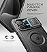 Dexnor for iPhone 15 Pro Max Case with Slide Camera Cover & Adjustable Kickstand & Built-in Screen Protector, Magnetic Rugged Shockproof Bumper Cases Heavy-Duty Magnetic Protective Cover,Black