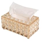 zhixin Rectangular Crystal Tissue Box Cover, Decorative Paper Box, Napkin Holder, Facial Tissue Hold