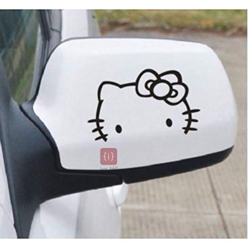 ISEE 360® 2Pcs Car Rear View Mirror Stickers hello kitty car decal