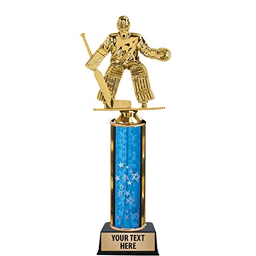 11" Hockey Goalie Trophy Award - Hockey Sports Trophies with Customized Text Prime