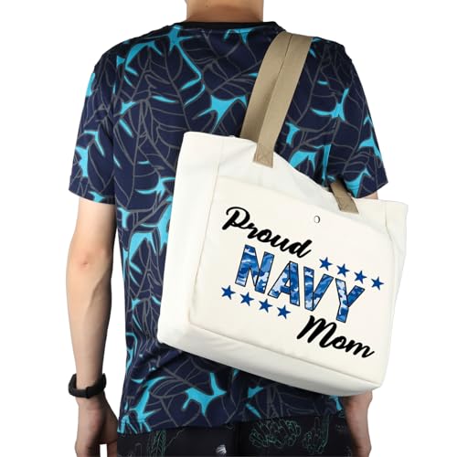 Bolsa de playa Tote Navy Mom miniatura 7