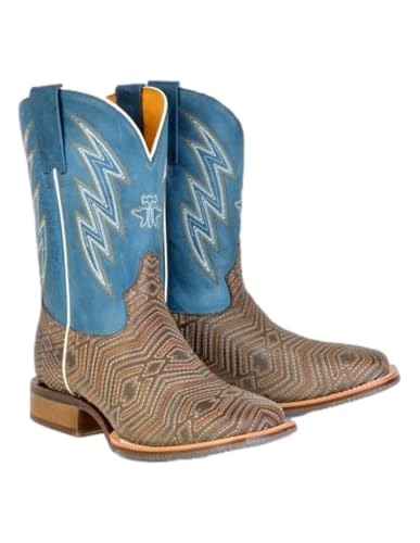 Tin Haul Men's Quantum Western Boot Broad Square Toe - 14-020-0077-0522 BR 10.5 EE US Brown2